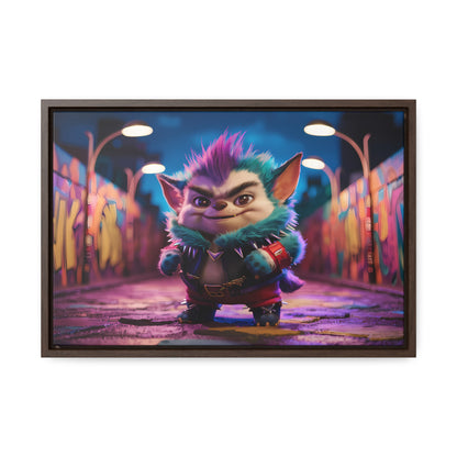 Rebel Furry in the Neon Alley - Gallery Canvas Wraps, Horizontal Frame