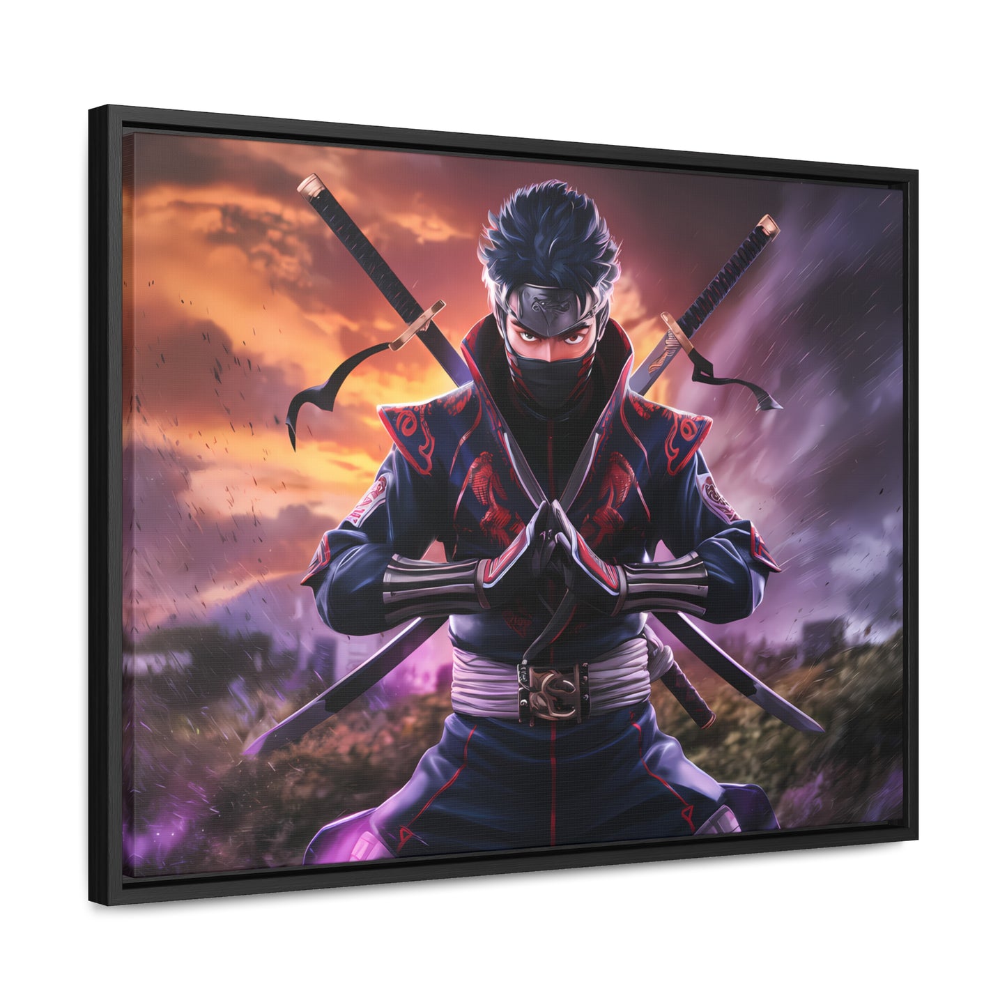 Shadow of the Crimson Ninja - Gallery Canvas Wraps, Horizontal Frame