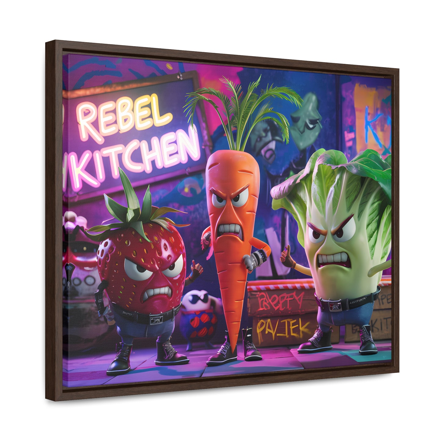 Rebel Veggie Squad - Gallery Canvas Wraps, Horizontal Frame