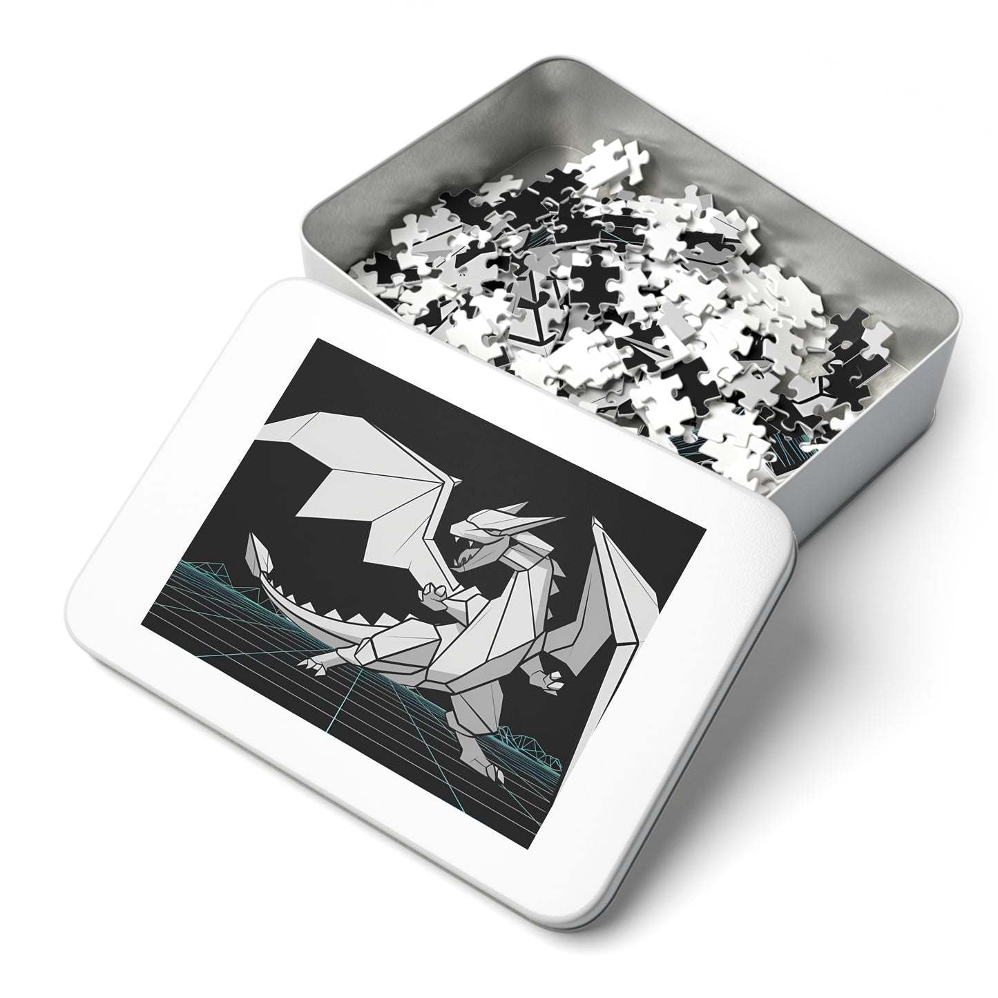 Origami Cyber Dragon - Jigsaw Puzzle (30, 110, 252, 500,1000-Piece)
