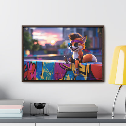 Urban Fox Vibes - Gallery Canvas Wraps, Horizontal Frame
