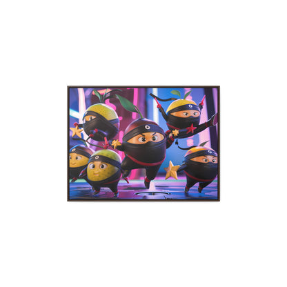 Ninja Citrus Squad: Star Power Unleashed - Gallery Canvas Wraps, Horizontal Frame