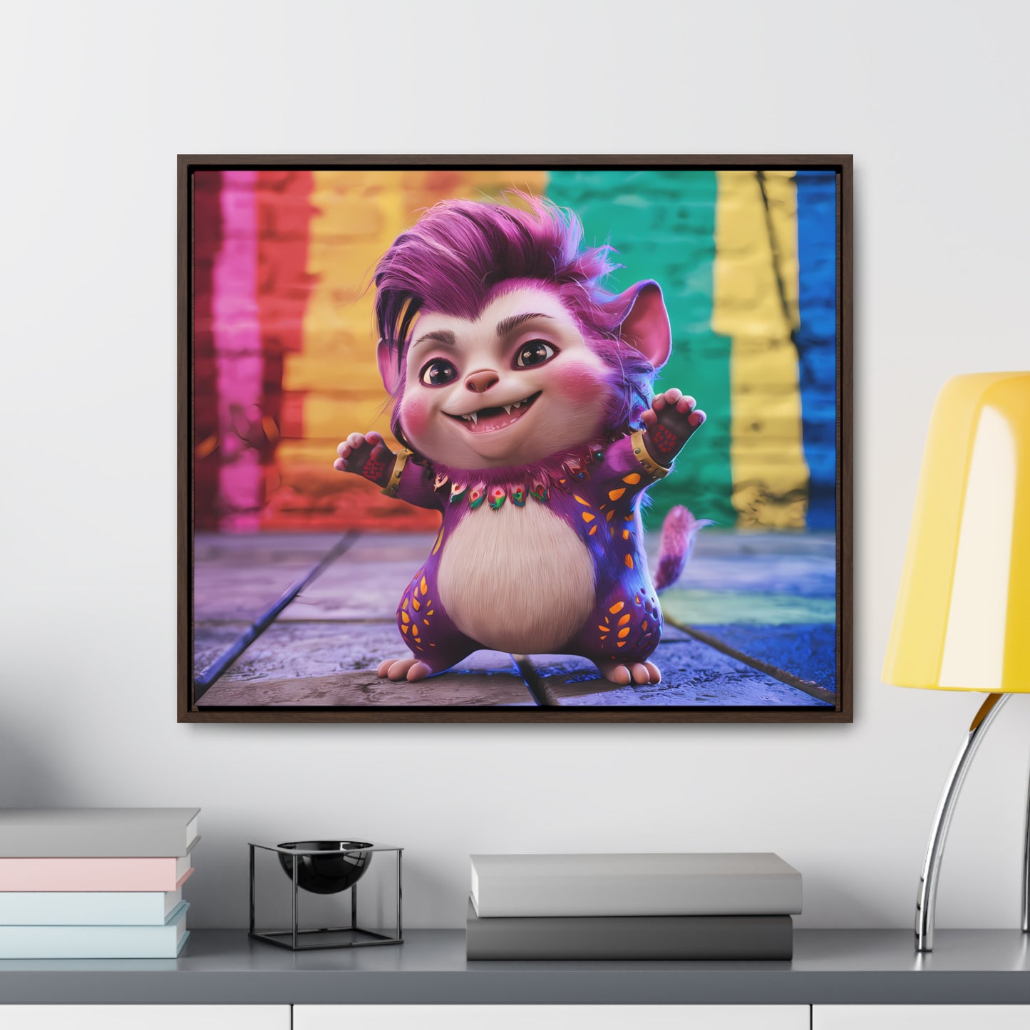 Colorful Celebration Creature - Gallery Canvas Wraps, Horizontal Frame