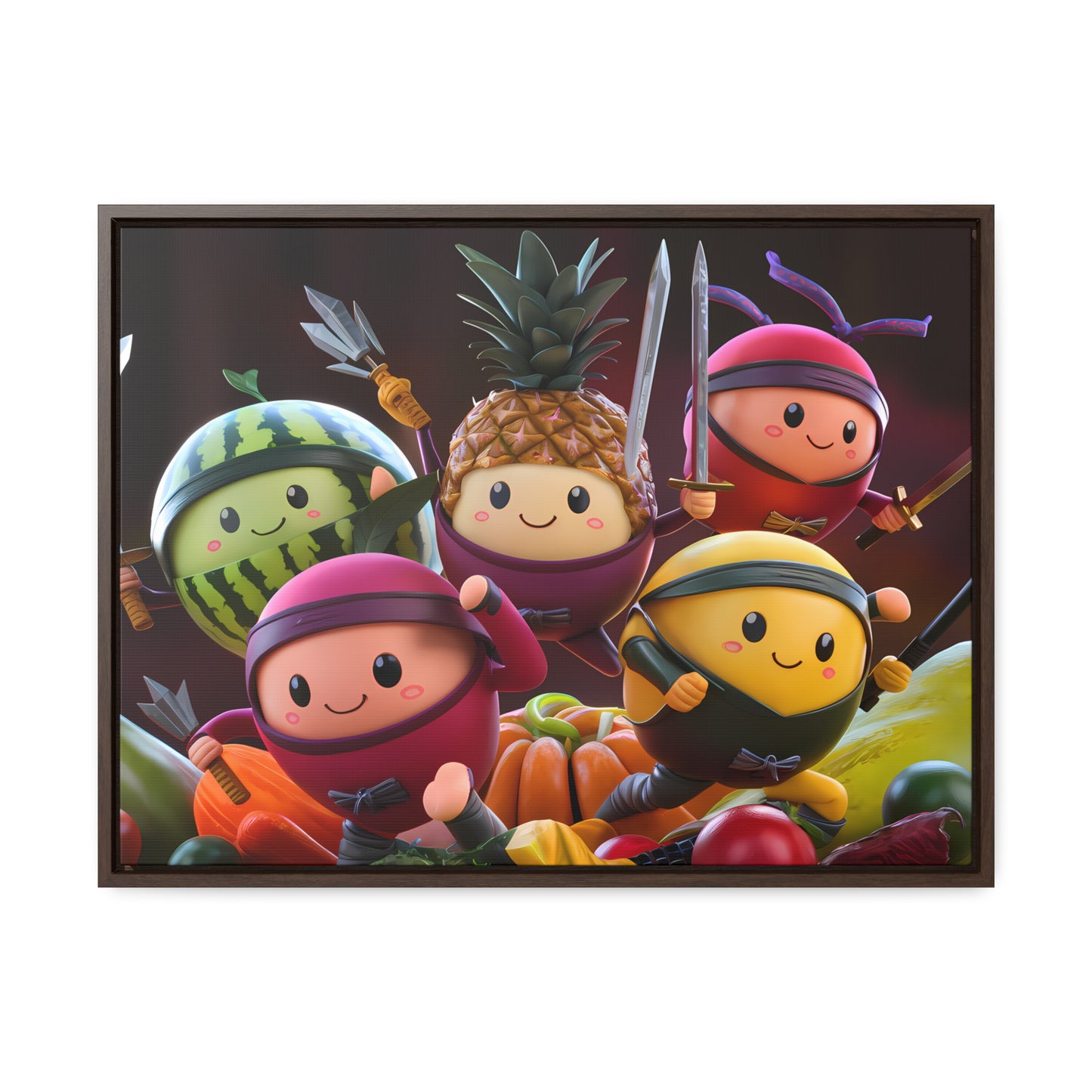 Fruit Ninja Warriors - Gallery Canvas Wraps, Horizontal Frame