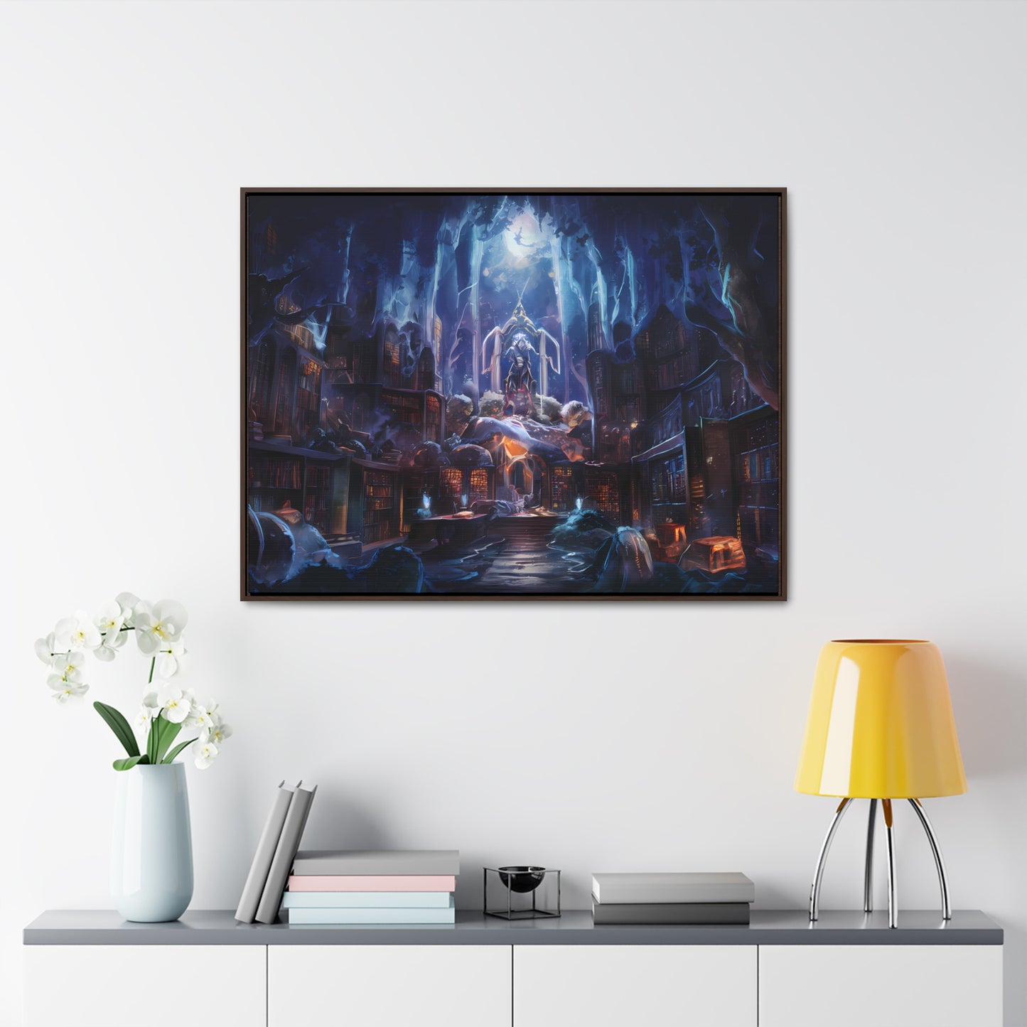 Sanctuary of the Forgotten Tomes - Gallery Canvas Wraps, Horizontal Frame