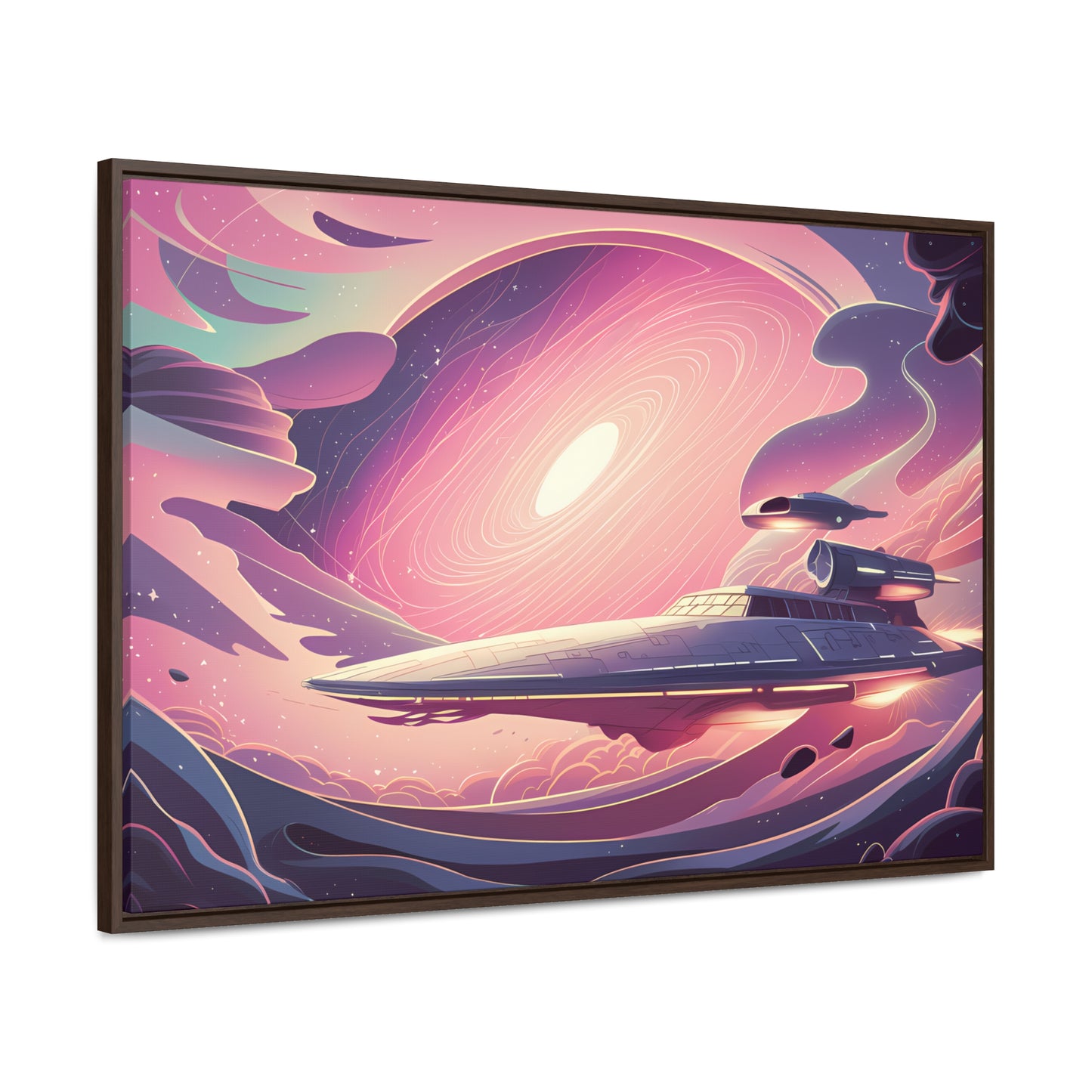 Voyage Through the Cosmic Vortex - Gallery Canvas Wraps, Horizontal Frame