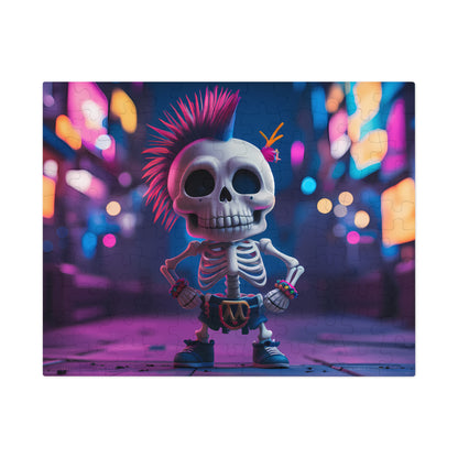 Rebel Bones in Neon Streets - Jigsaw Puzzle (30, 110, 252, 500,1000-Piece)