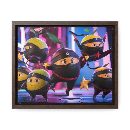 Ninja Citrus Squad: Star Power Unleashed - Gallery Canvas Wraps, Horizontal Frame