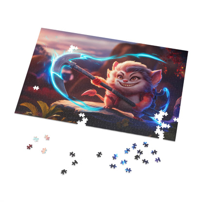 Furry Warrior of the Glowing Axe - Jigsaw Puzzle (30, 110, 252, 500,1000-Piece)