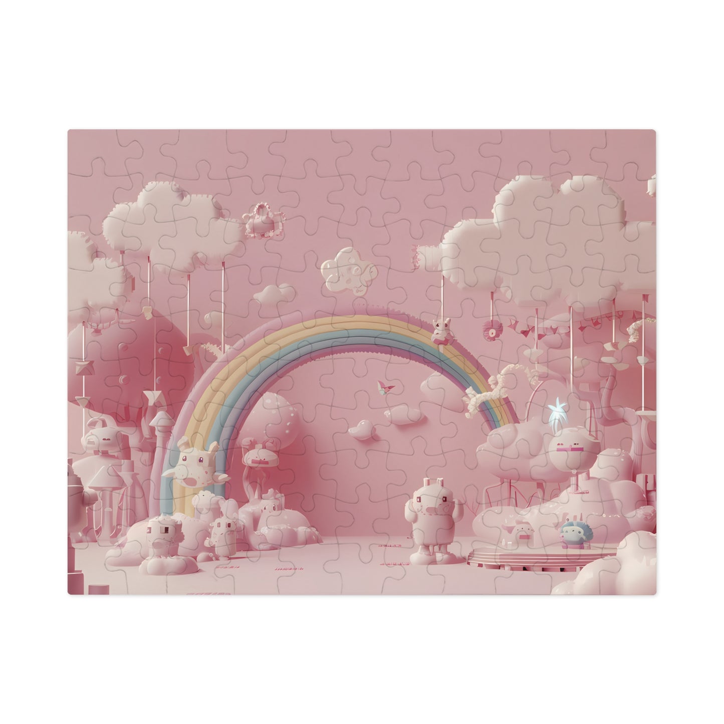 Whimsical Dreamscape of Pink Bliss - Jigsaw Puzzle (30, 110, 252, 500,1000-Piece)