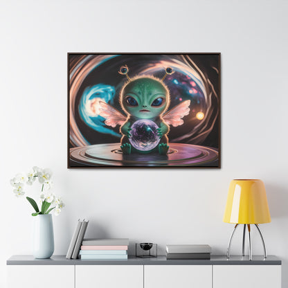 Guardian of the Cosmic Crystal - Gallery Canvas Wraps, Horizontal Frame