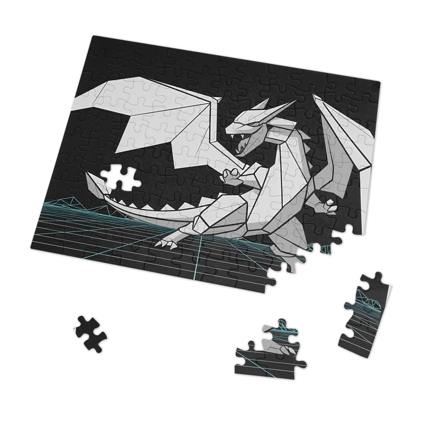 Origami Cyber Dragon - Jigsaw Puzzle (30, 110, 252, 500,1000-Piece)