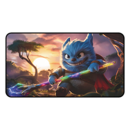 Cute Alien Fire Mage - Desk Mat