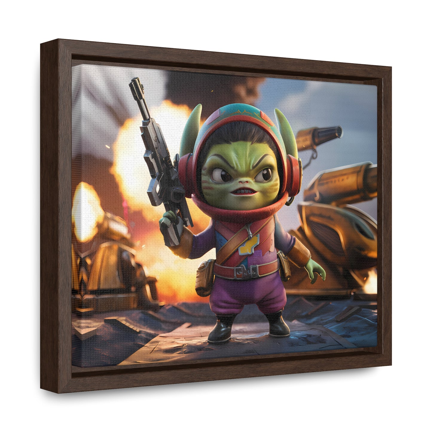 "Galactic Gremlin Commander" - Gallery Canvas Wraps, Horizontal Frame