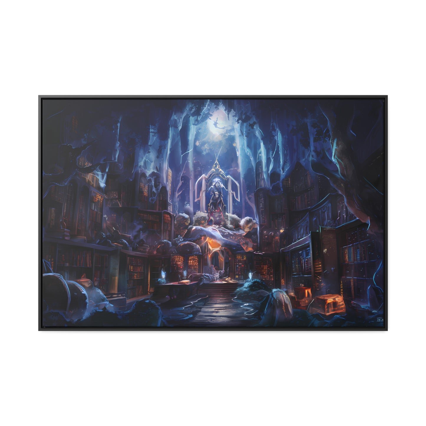 Sanctuary of the Forgotten Tomes - Gallery Canvas Wraps, Horizontal Frame