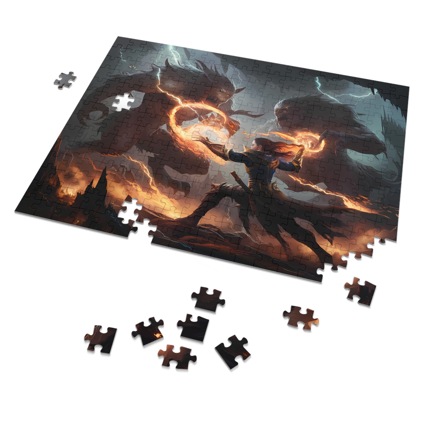 Battle of the Infernal Beasts - Jigsaw Puzzle (30, 110, 252, 500,1000-Piece)