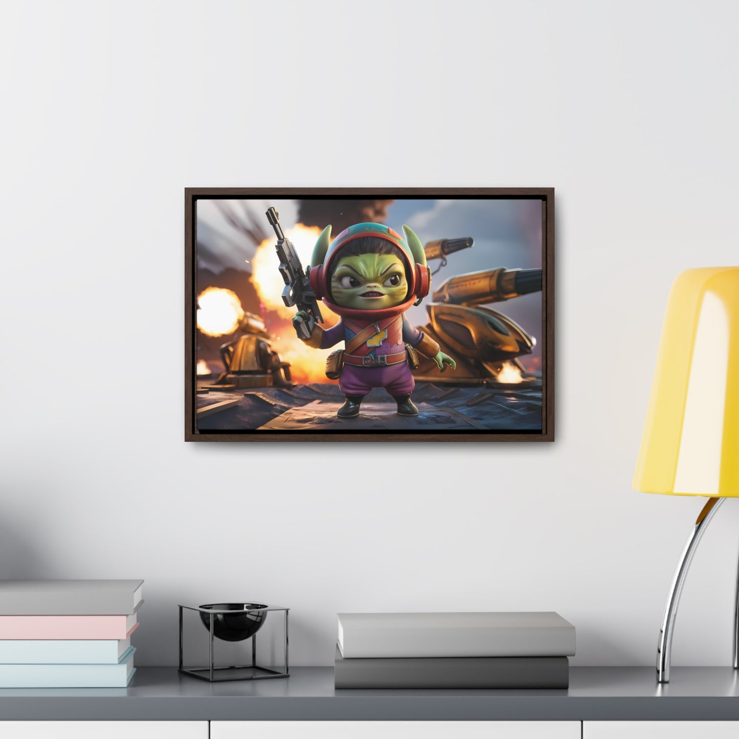 "Galactic Gremlin Commander" - Gallery Canvas Wraps, Horizontal Frame