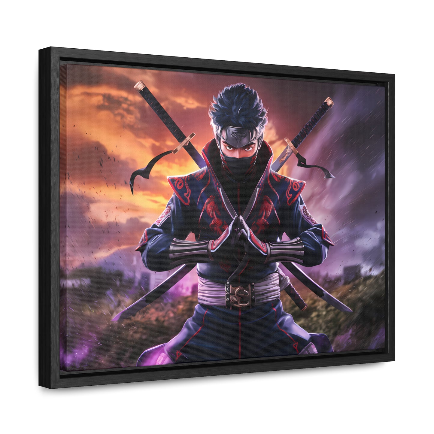 Shadow of the Crimson Ninja - Gallery Canvas Wraps, Horizontal Frame