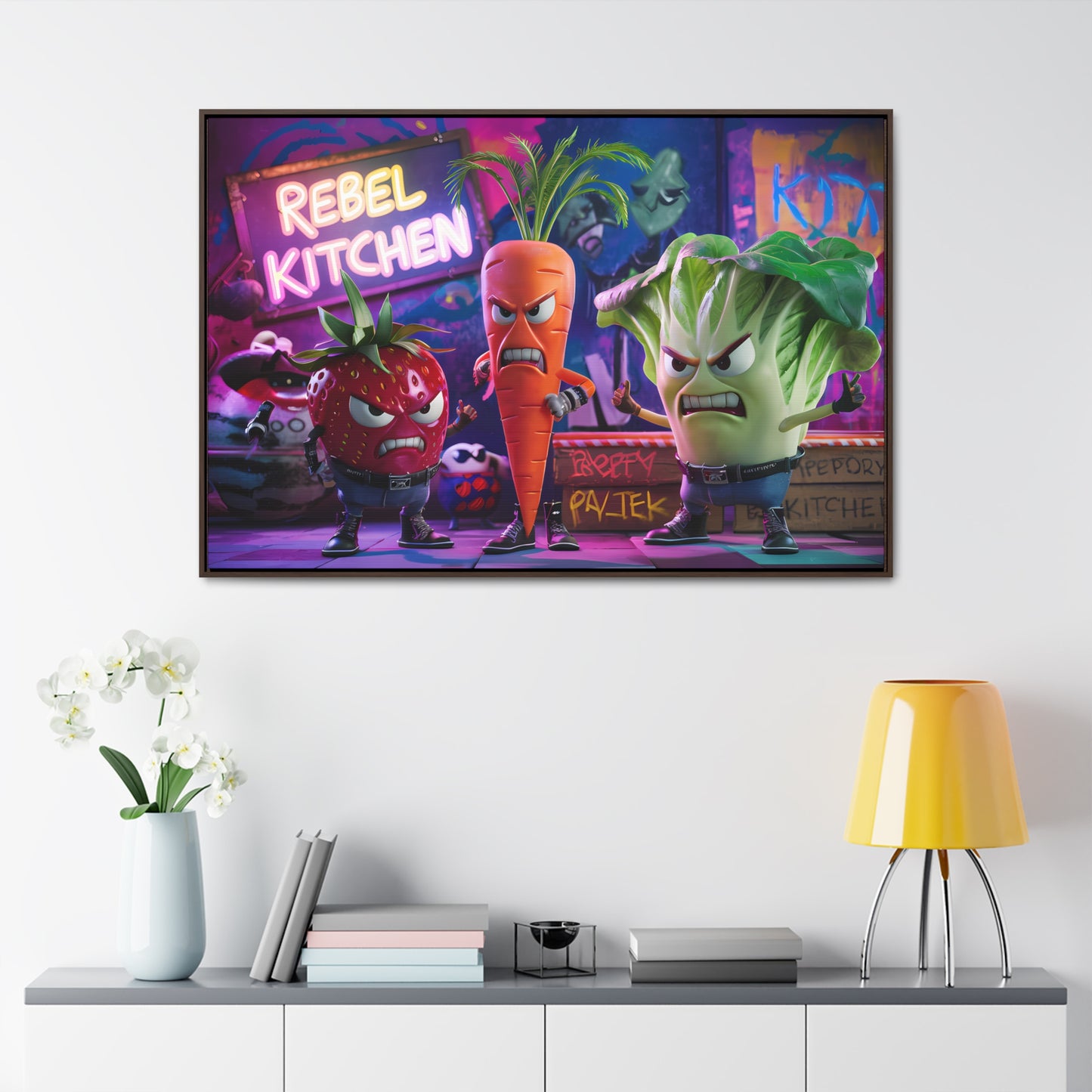 Rebel Veggie Squad - Gallery Canvas Wraps, Horizontal Frame