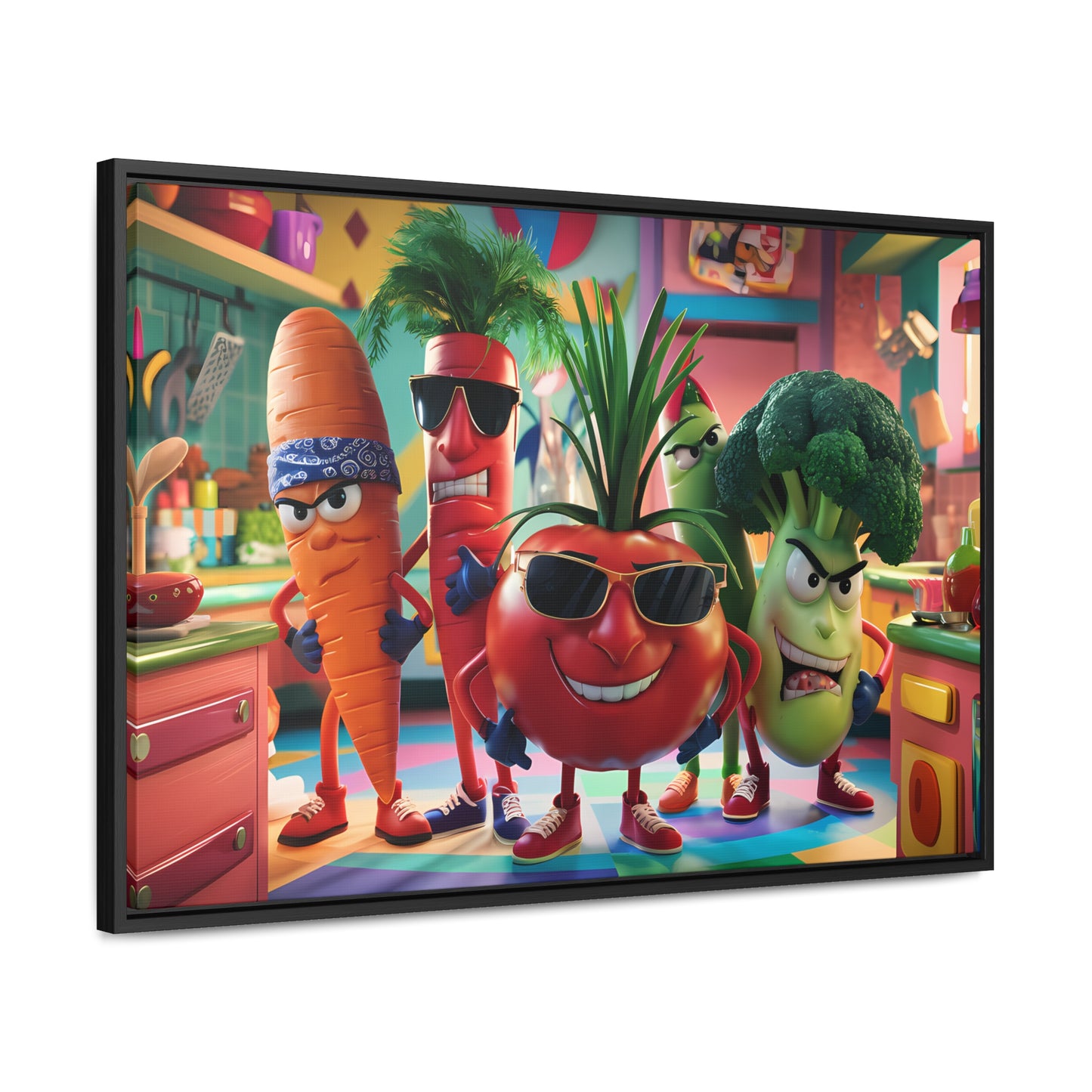 The Veggie Squad's Kitchen Takeover - Gallery Canvas Wraps, Horizontal Frame