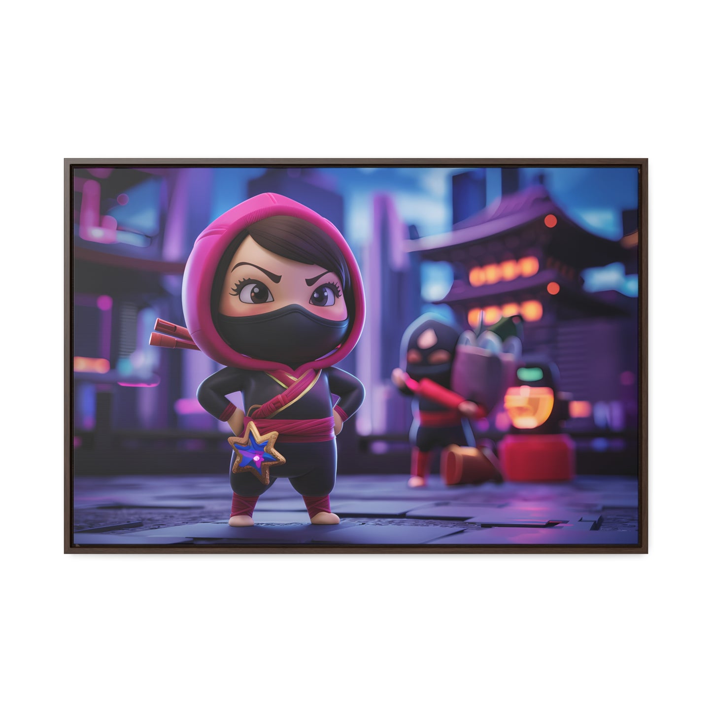 "Midnight Ninja Adventure" - Gallery Canvas Wraps, Horizontal Frame