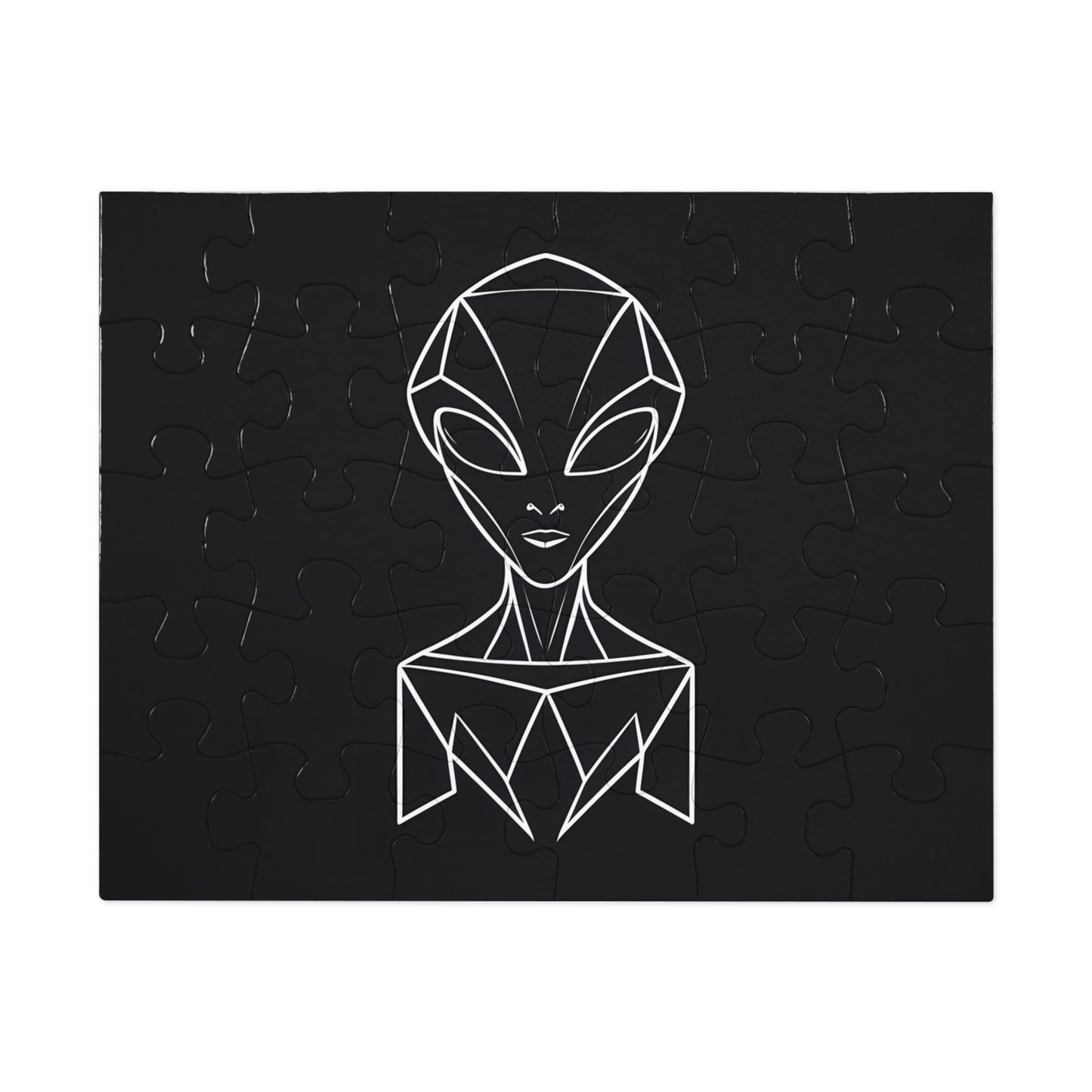 "Geometric Alien Silhouette" - Jigsaw Puzzle (30, 110, 252, 500,1000-Piece)