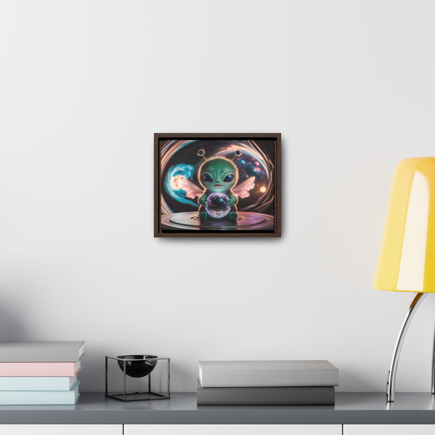 Guardian of the Cosmic Crystal - Gallery Canvas Wraps, Horizontal Frame