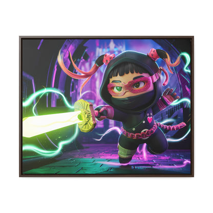 Neon Ninja Unleashed - Gallery Canvas Wraps, Horizontal Frame