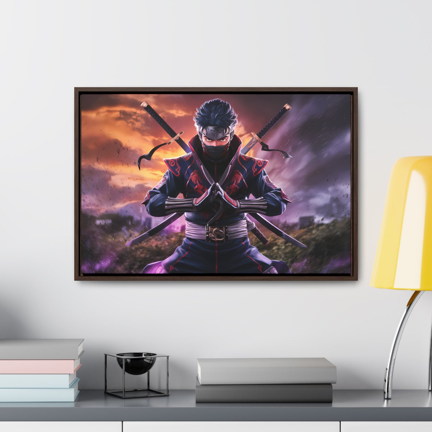 Shadow of the Crimson Ninja - Gallery Canvas Wraps, Horizontal Frame