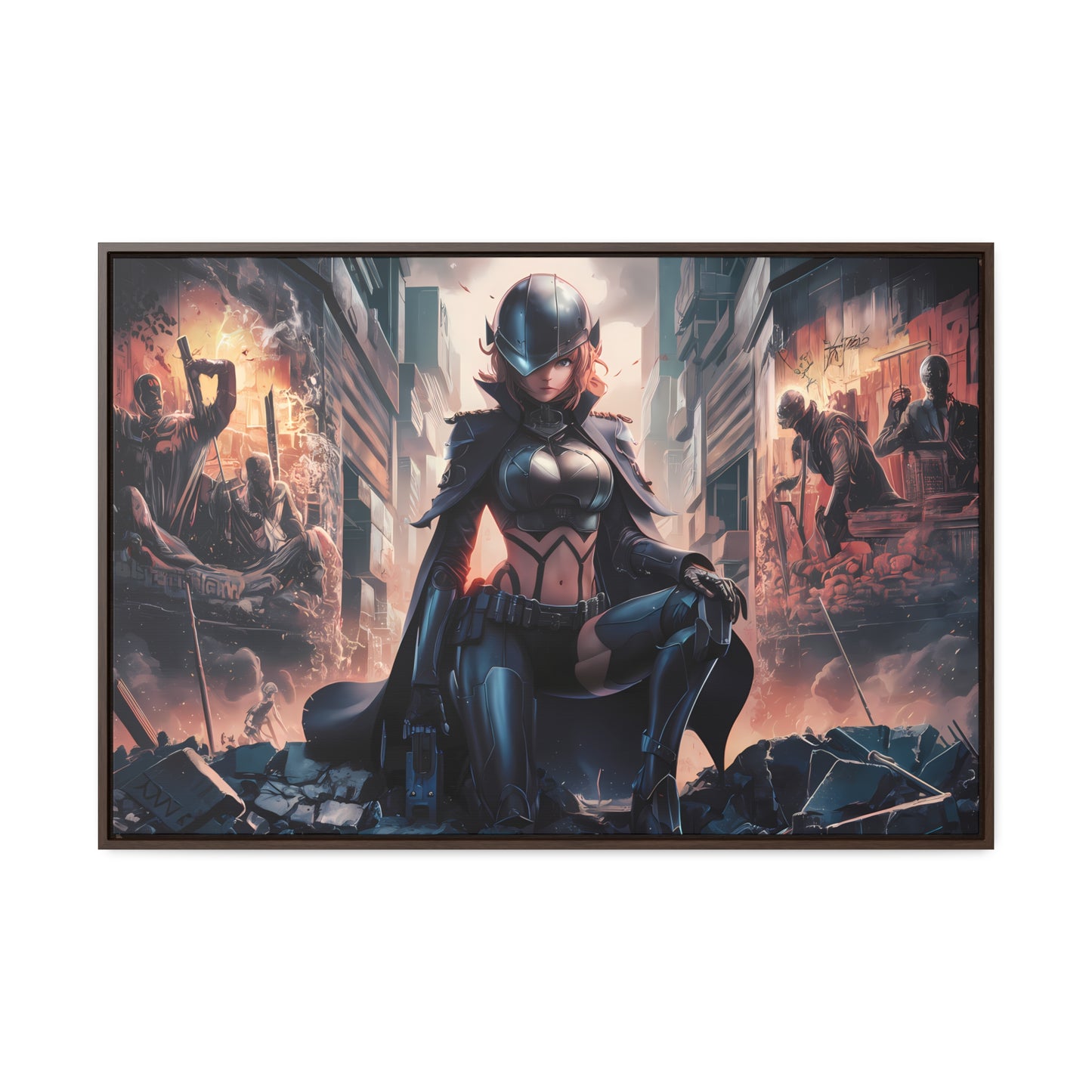 "Shadow of the Resistance" - Gallery Canvas Wraps, Horizontal Frame