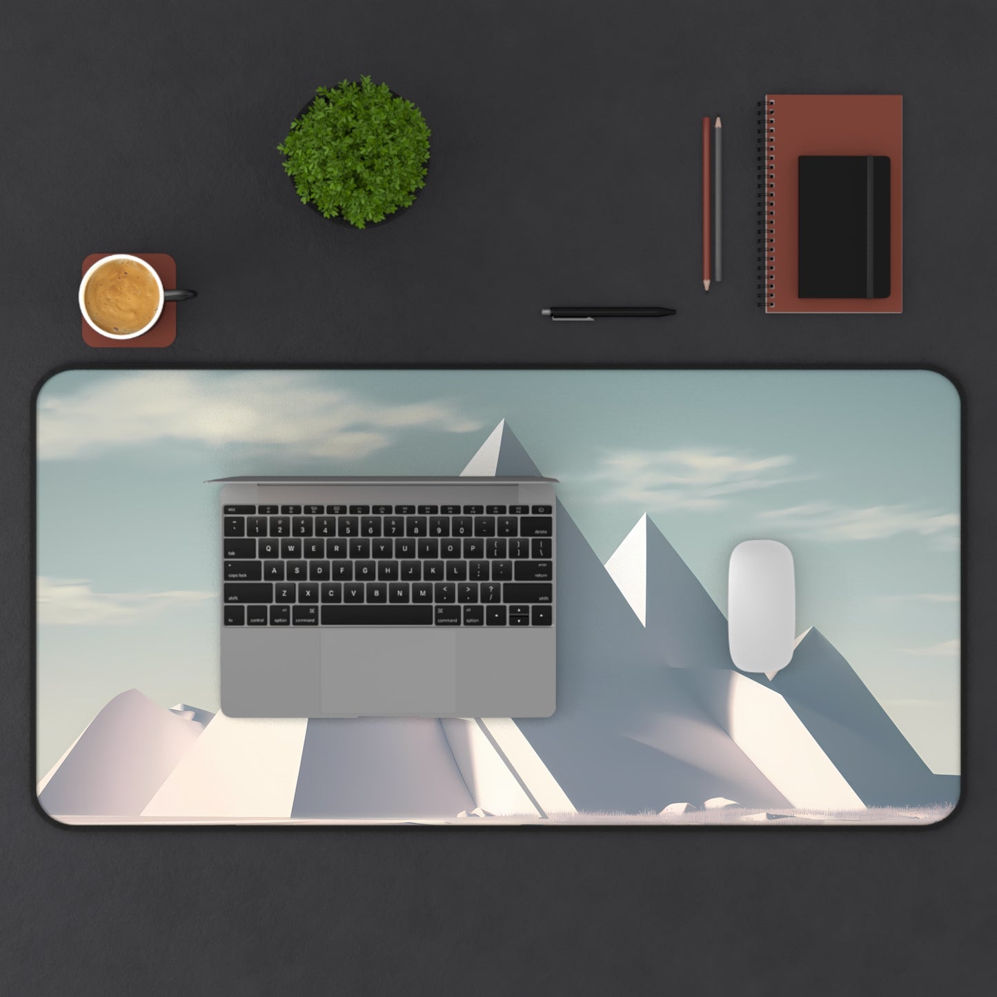 Pyramids of Snow - Desk Mat