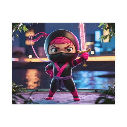 "Ninja Warrior: Pink Blade at Dusk" - Jigsaw Puzzle (30, 110, 252, 500,1000-Piece)