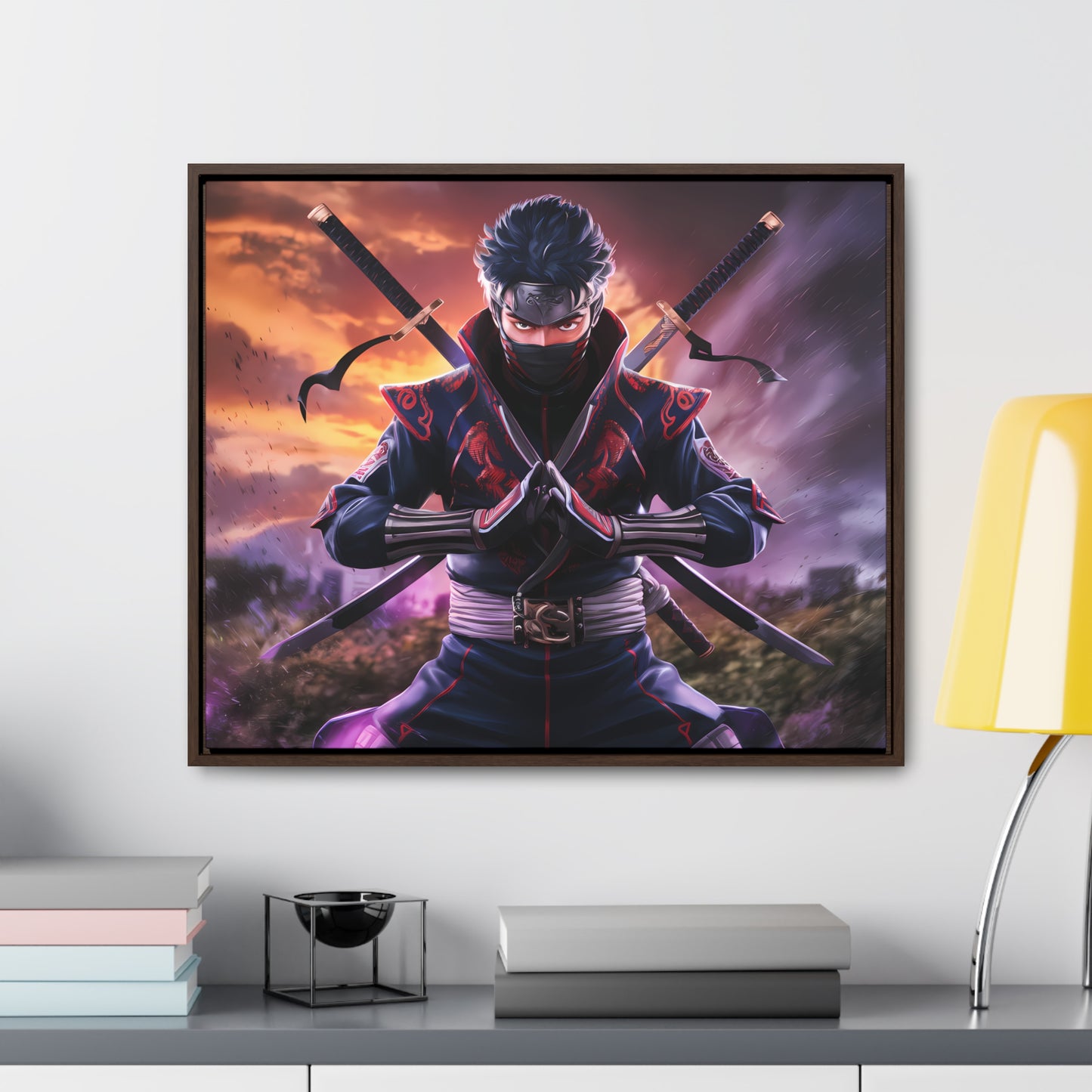 Shadow of the Crimson Ninja - Gallery Canvas Wraps, Horizontal Frame