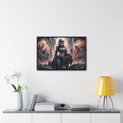 "Shadow of the Resistance" - Gallery Canvas Wraps, Horizontal Frame