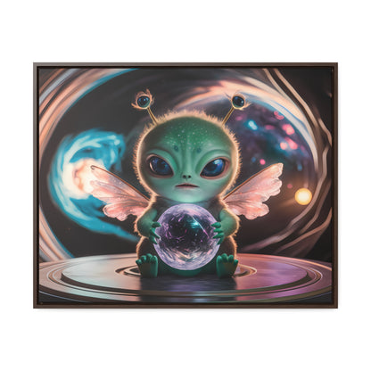 Guardian of the Cosmic Crystal - Gallery Canvas Wraps, Horizontal Frame
