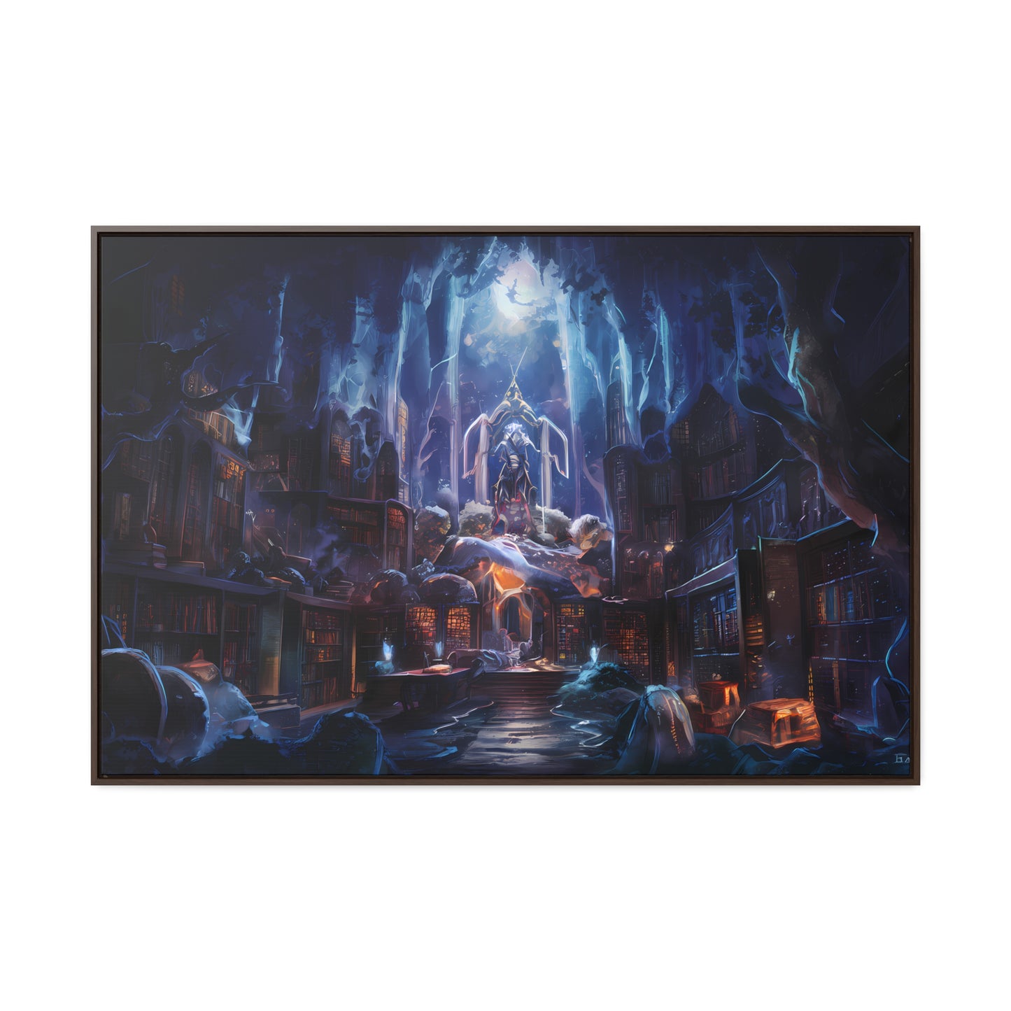 Sanctuary of the Forgotten Tomes - Gallery Canvas Wraps, Horizontal Frame