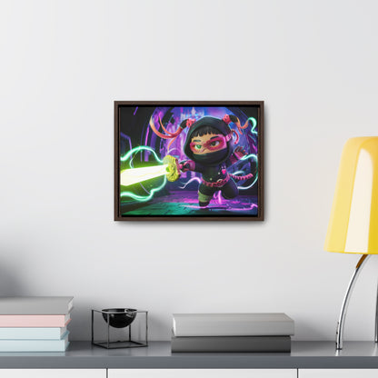 Neon Ninja Unleashed - Gallery Canvas Wraps, Horizontal Frame