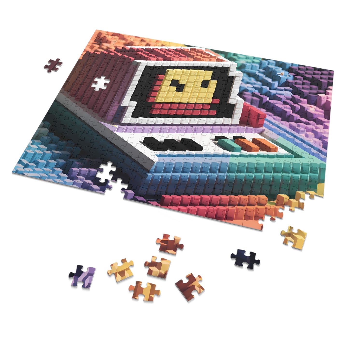 Pixelated Retro Vibes - Jigsaw Puzzle (30, 110, 252, 500,1000-Piece)