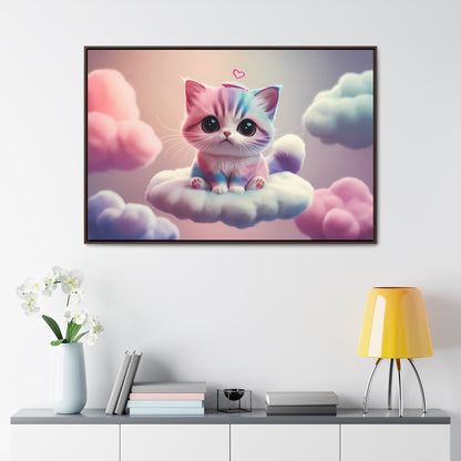 Heavenly Kitten Dreams - Gallery Canvas Wraps, Horizontal Frame