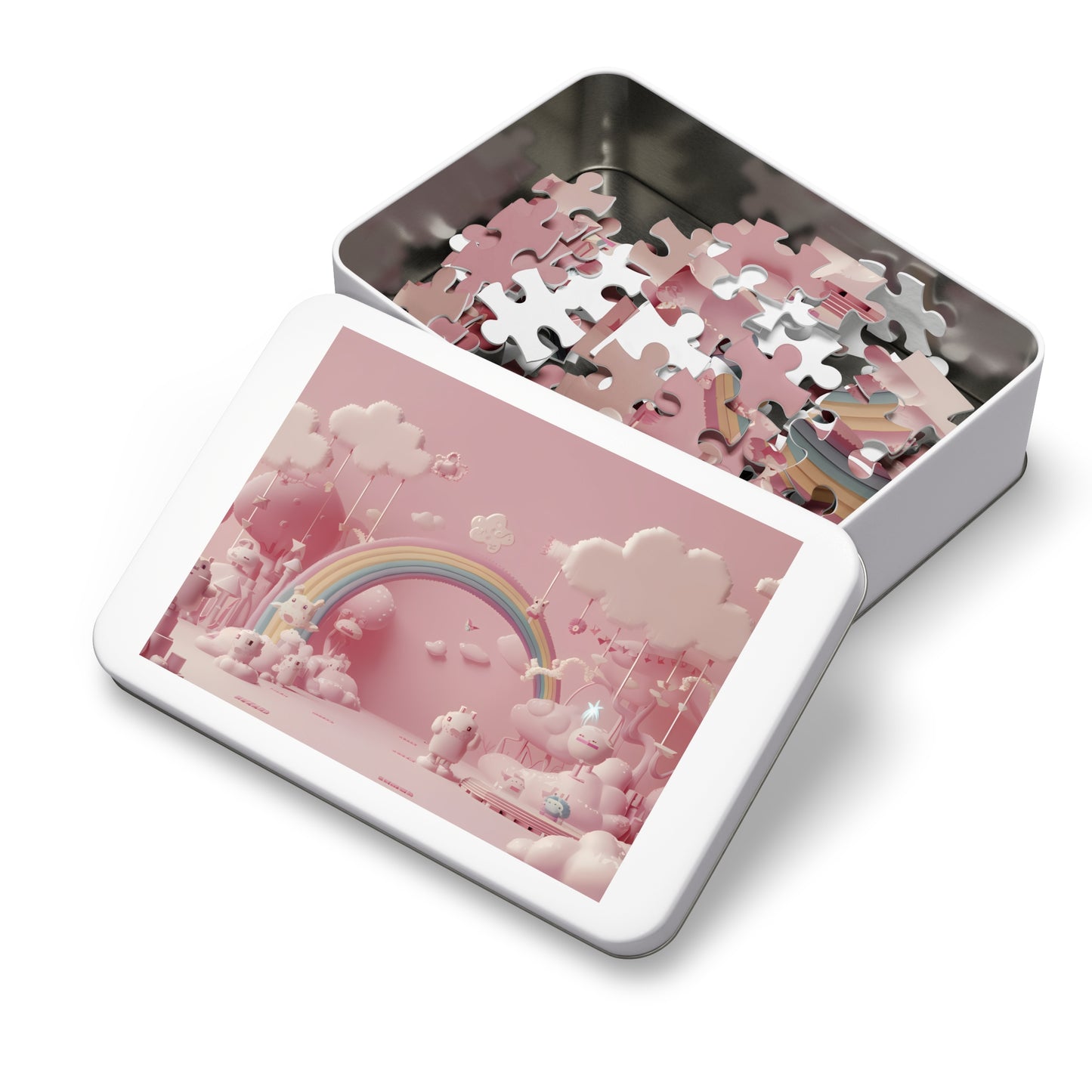 Whimsical Dreamscape of Pink Bliss - Jigsaw Puzzle (30, 110, 252, 500,1000-Piece)