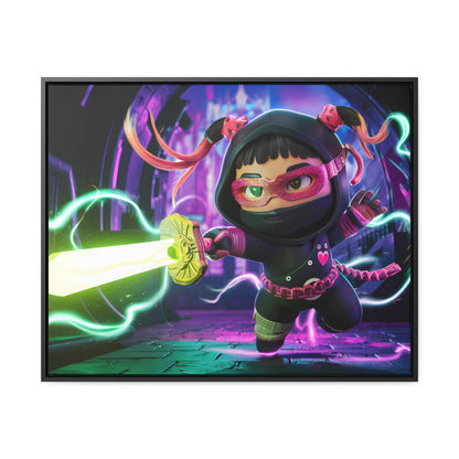 Neon Ninja Unleashed - Gallery Canvas Wraps, Horizontal Frame