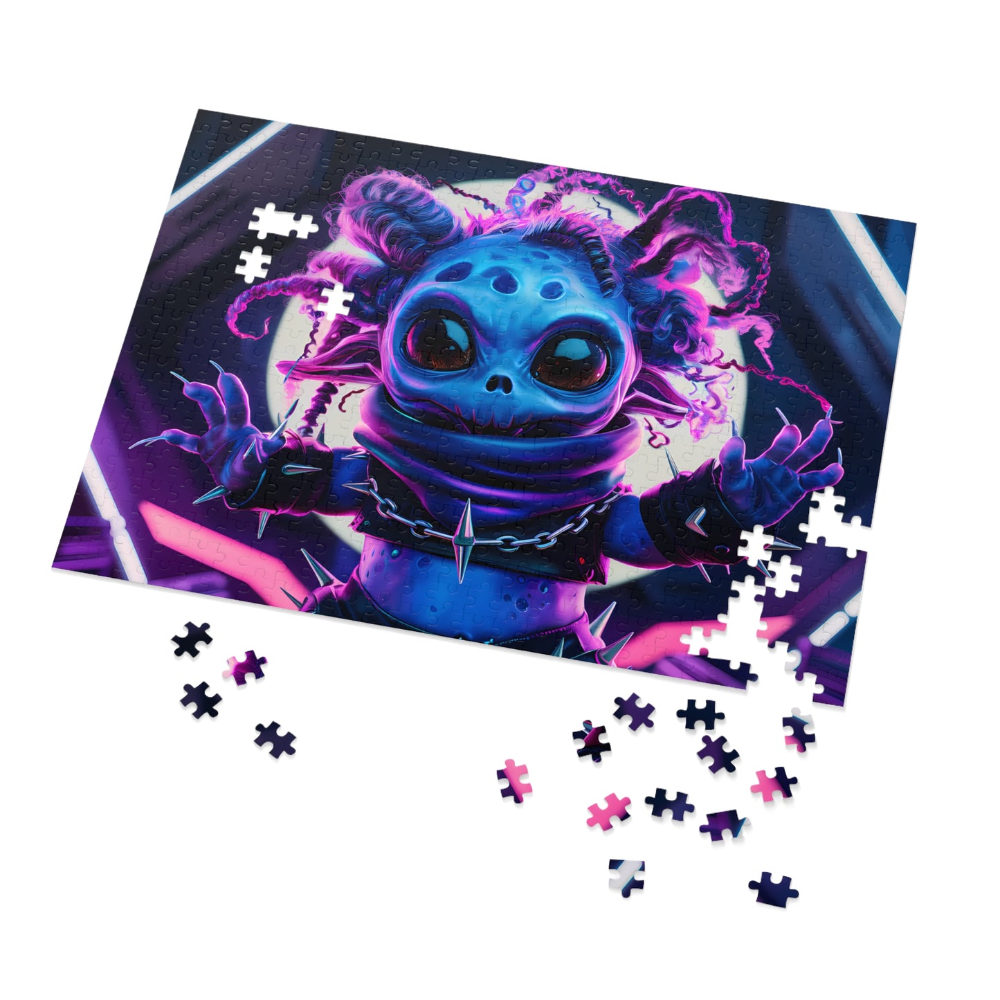 Neon Punk Alien Defender - Jigsaw Puzzle (30, 110, 252, 500,1000-Piece)