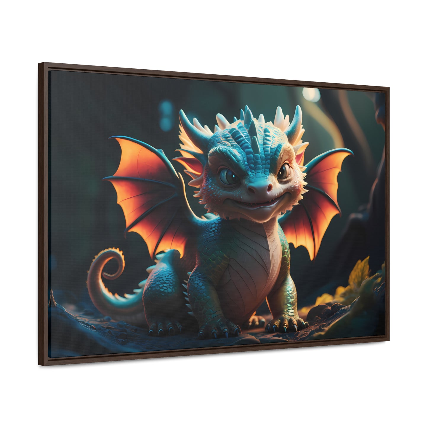 "Forest Guardian Hatchling" - Gallery Canvas Wraps, Horizontal Frame