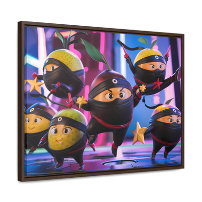 Ninja Citrus Squad: Star Power Unleashed - Gallery Canvas Wraps, Horizontal Frame