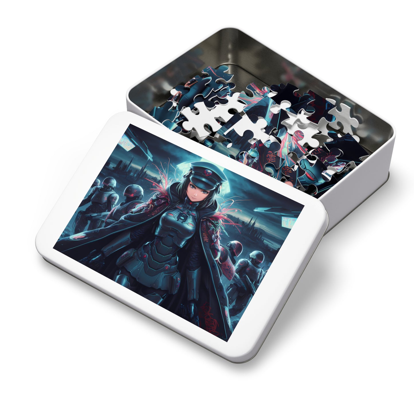 Enforcer of the Neon Dystopia - Jigsaw Puzzle (30, 110, 252, 500,1000-Piece)