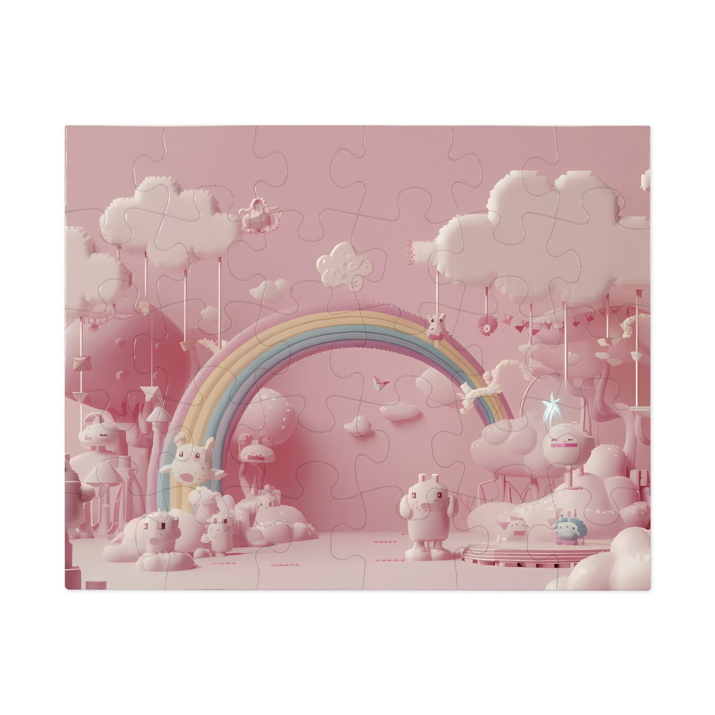 Whimsical Dreamscape of Pink Bliss - Jigsaw Puzzle (30, 110, 252, 500,1000-Piece)
