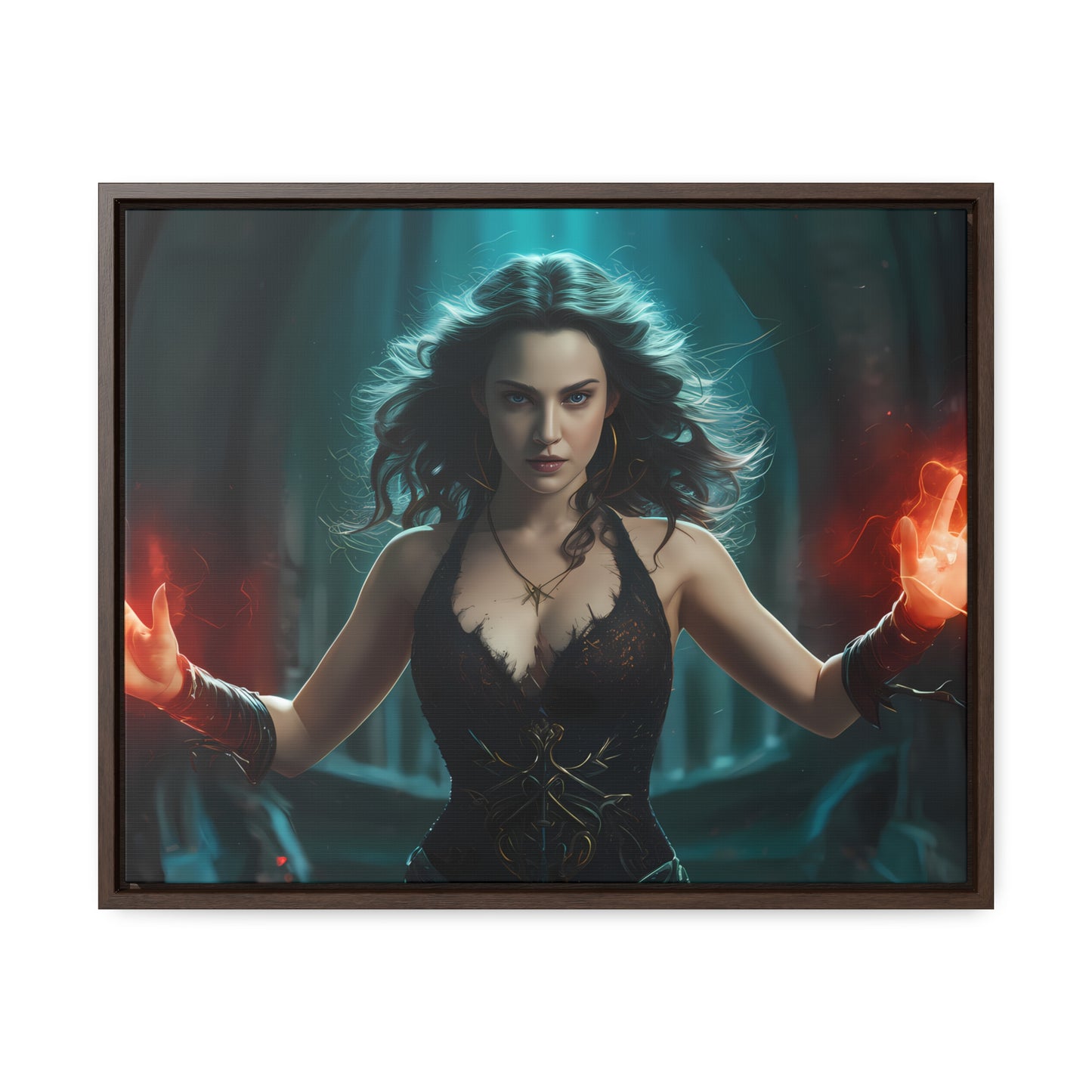 Sorceress of the Crimson Flame - Gallery Canvas Wraps, Horizontal Frame