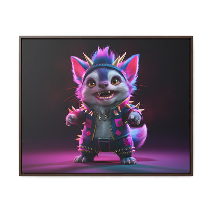 Punk Feline Fury - Gallery Canvas Wraps, Horizontal Frame