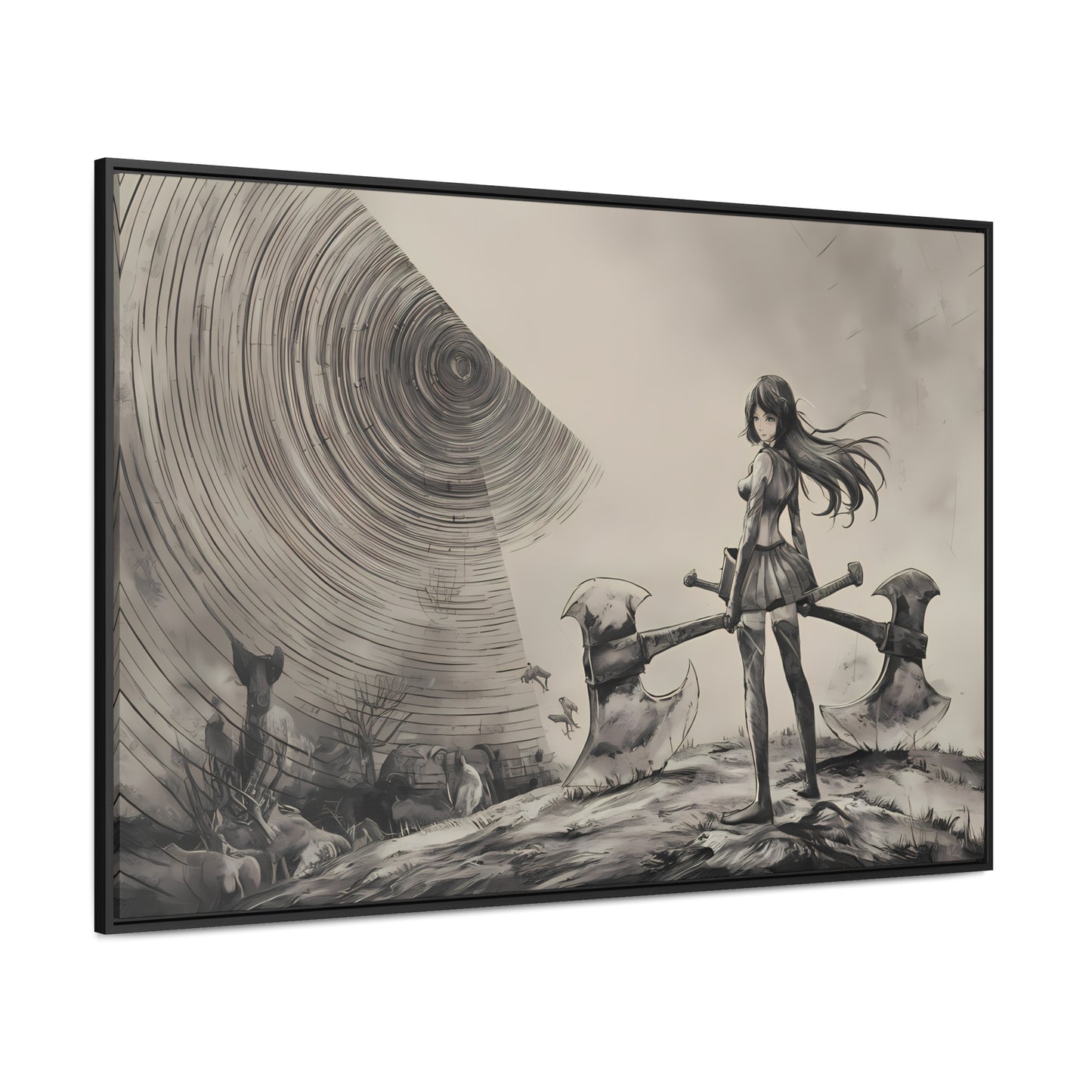 Echoes of the Abyss - Gallery Canvas Wraps, Horizontal Frame