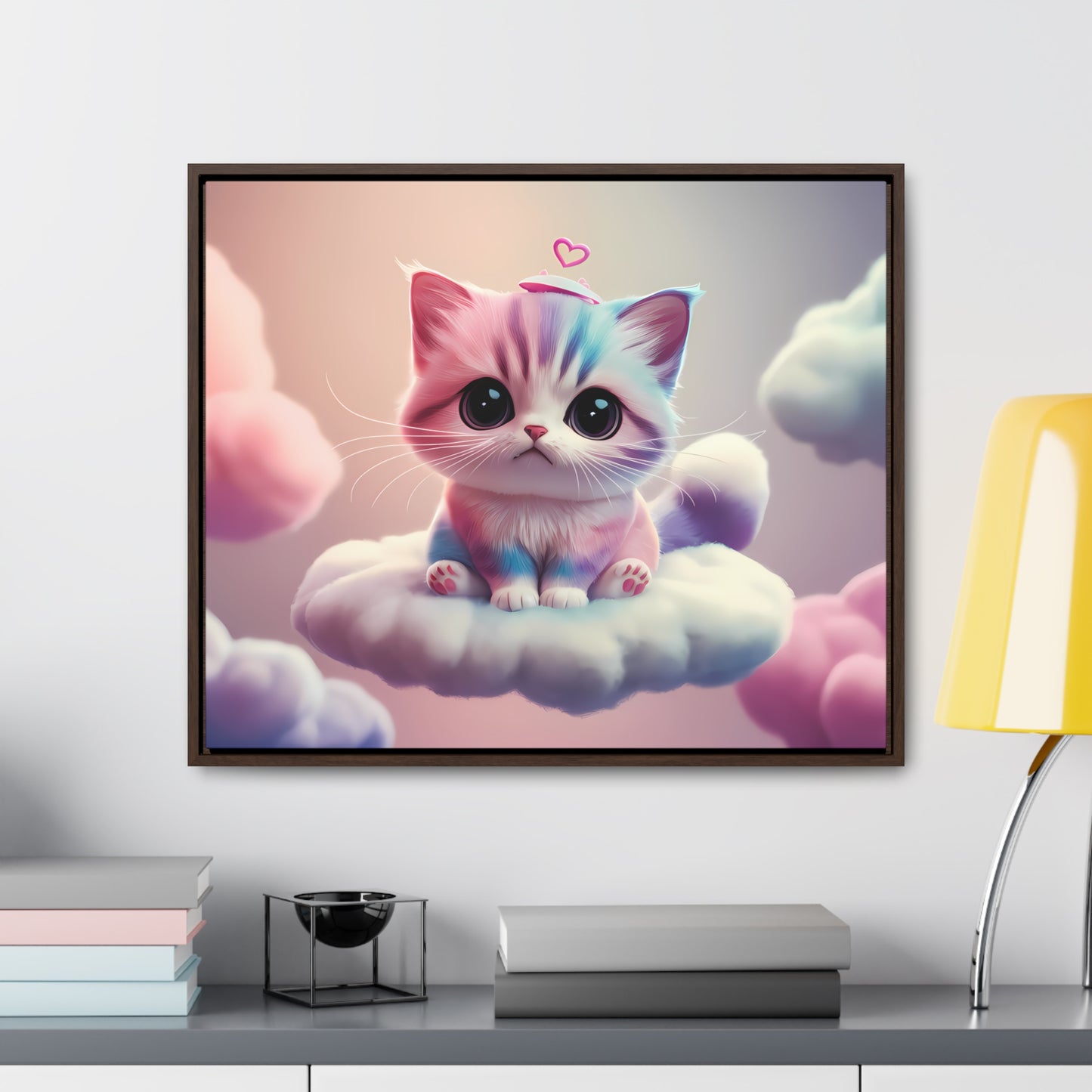 Heavenly Kitten Dreams - Gallery Canvas Wraps, Horizontal Frame